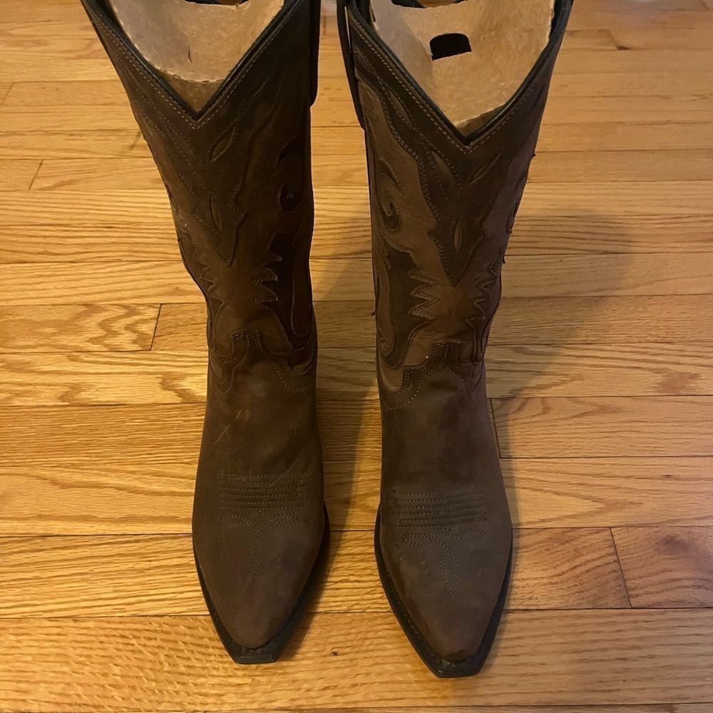 Laredo brown leather and suede cowboy boots from Nashville Boot & Co. - Picture 4 of 16